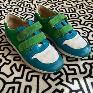 Jacadi Paris Color Block Sneaker Leather & Neoprene Size 34